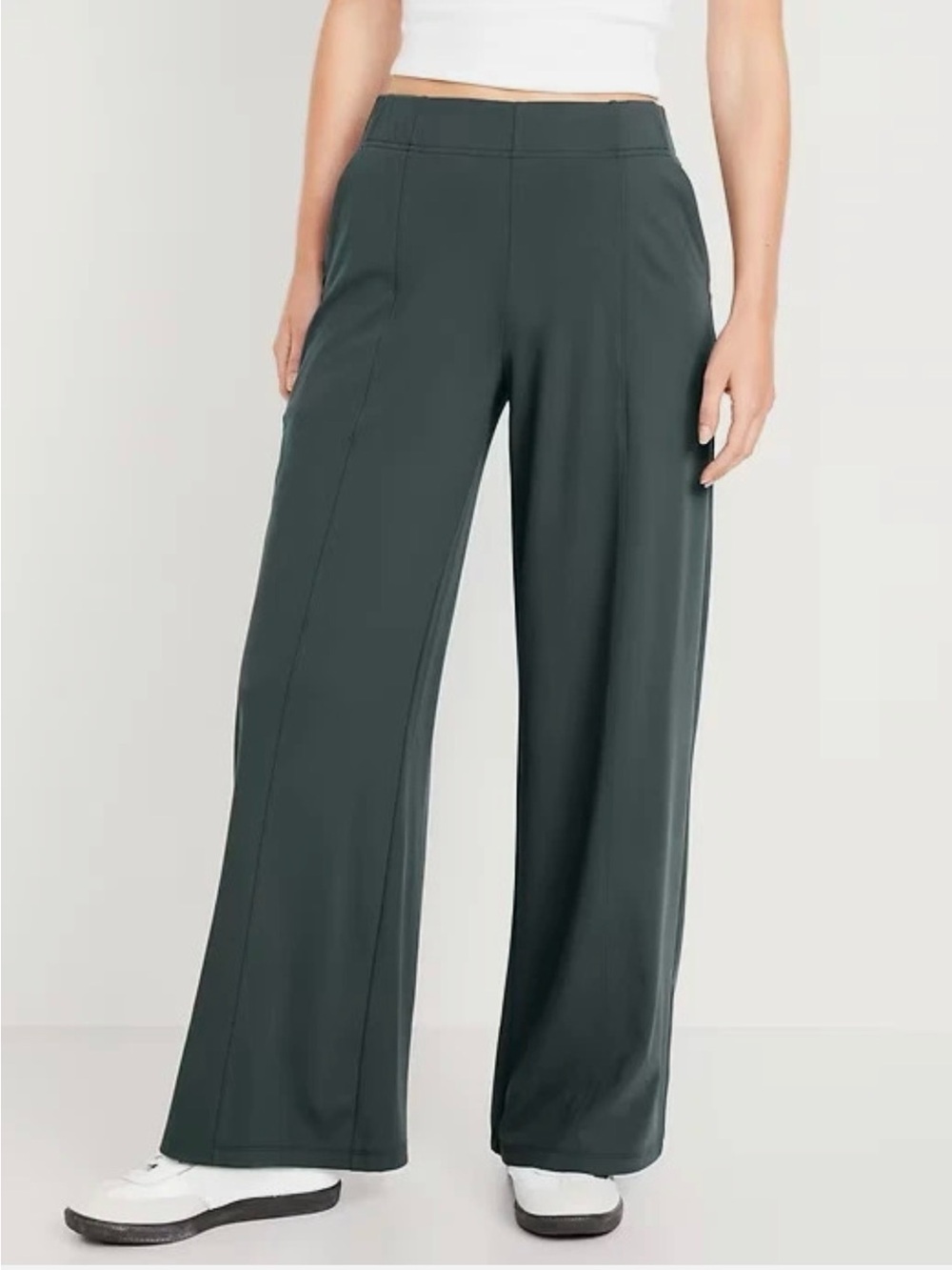 High-Waisted PowerSoft Trouser Pants in dark green